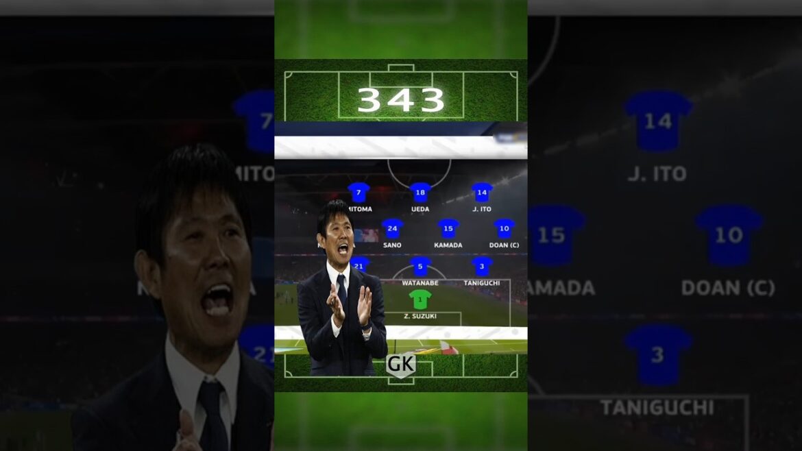 Hajime Moriyasu Tactics: How Japan 2026 #ballondor #football #footballshorts #shorts #shortvideo