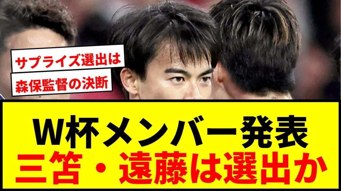 [Breaking News]26 World Cup members announced! Many injured including Kaoru Mitoma and Wataru Endo...All of Japan is paying attention to Coach Moriyasu's decision
