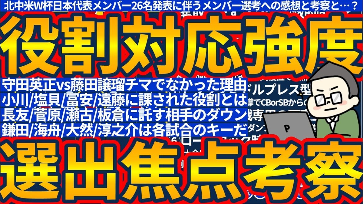 [Consideration of selection focus and role response strength for selection of Japanese national team]Existence of Kuripa-type 5-2-3 & Isolated Daenen Maeda + offensive and defensive gear change combination and 3-2-4-1 central blockade & partially optimal man-to-man attack to infiltrate the back side