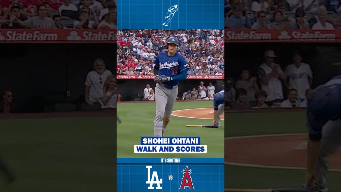 Shohei Ohtani Scores After Leadoff Walk