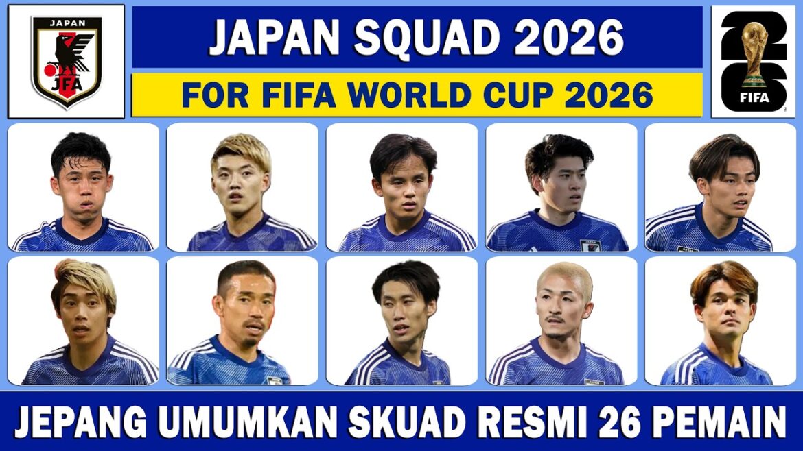 Japan Squad for the 2026 World Cup - List of 26 Japanese Players Called to the 2026 World Cup