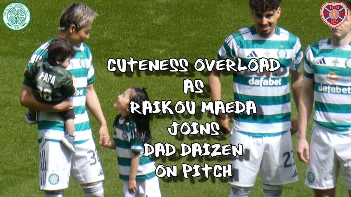 Cuteness Overload as Raikou Joins Dad Daizen Maeda on Pitch - Highlights - - Celtic 3 - Hearts