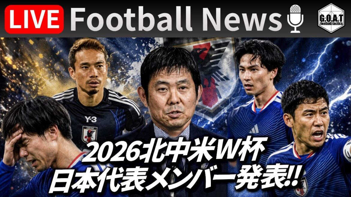 [Football News]The members of the Japanese national team competing in the World Cup have been announced! About Moriyasu Japan and the opponent country | Talking about the latest topics with GOAT LIVE 5/15 21:00~