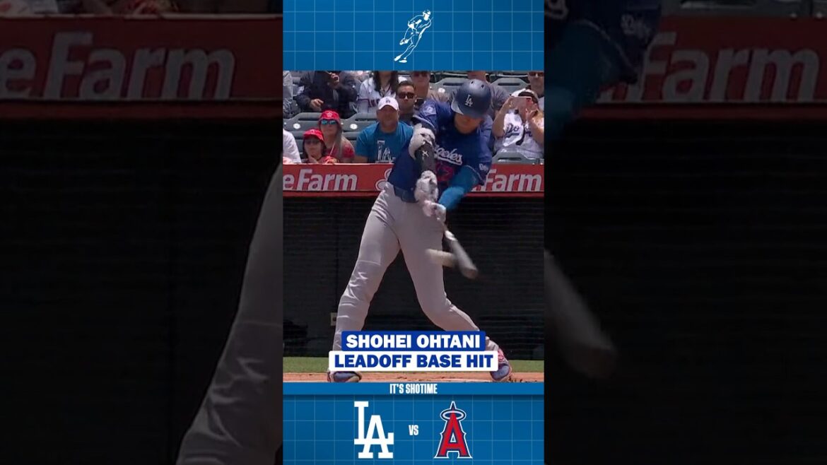 Shohei Ohtani Rips Leadoff Base Hit