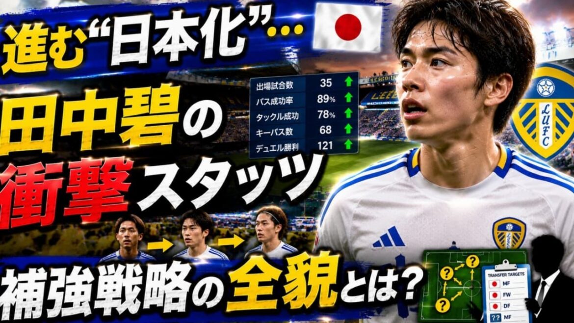 [Leeds]“Japanification” accelerates as he remains in the Premier League…The whole story of Ao Tanaka’s shocking stats and reinforcement strategy