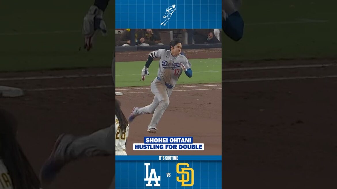 Shohei Ohtani Hustles Hard For A Double