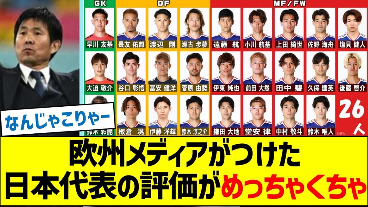 The evaluation of the Japanese national team by the European media is crazy. The evaluation of the Japanese national team by the European media is crazy.