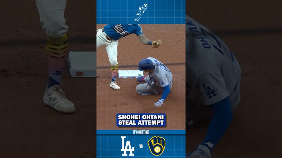 Shohei Ohtani Shows Speed With Steal Attempt