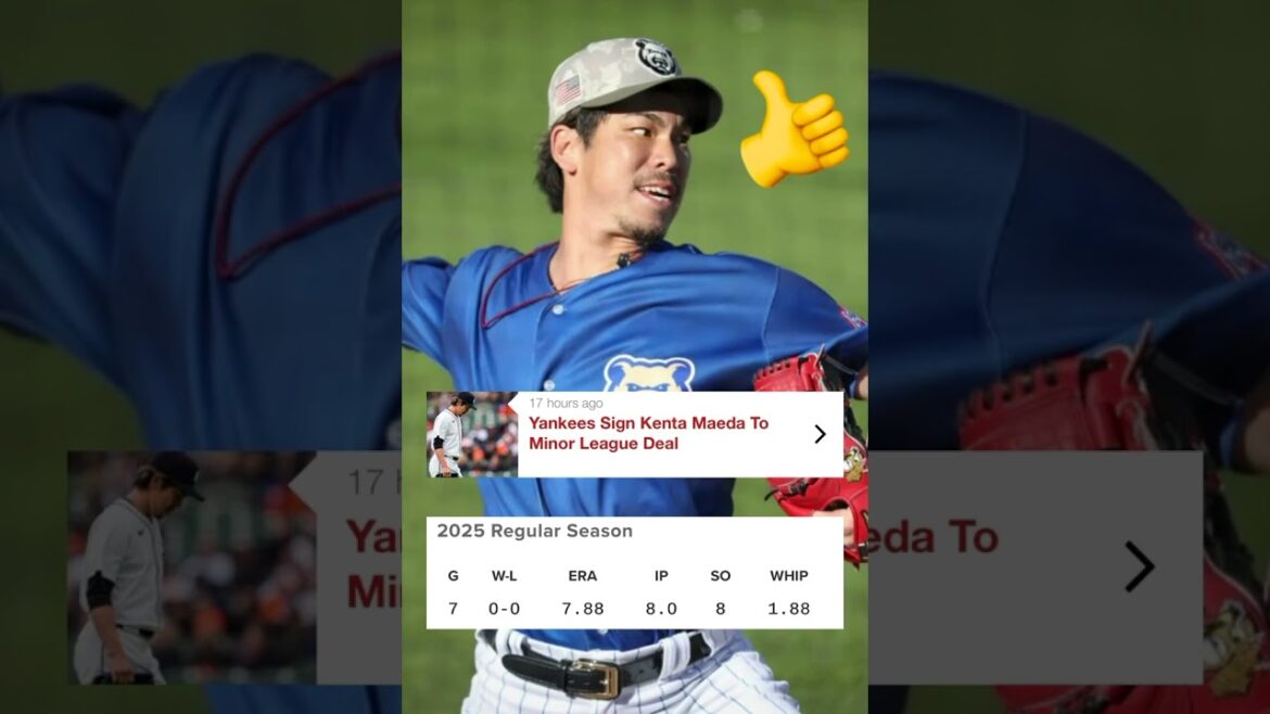 Yankees Sign P Kenta Maeda To A MILB Deal!!! August 4 2025 #shorts #milb #breakingnews