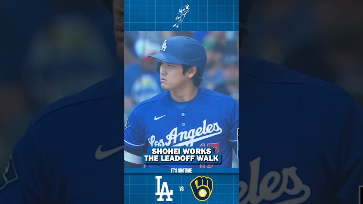 Shohei Ohtani Works The Leadoff Walk
