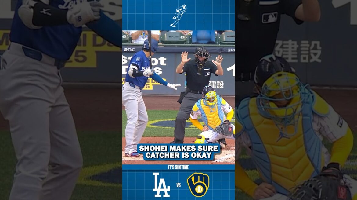 Shohei Ohtani Makes Sure Catcher Is Okay