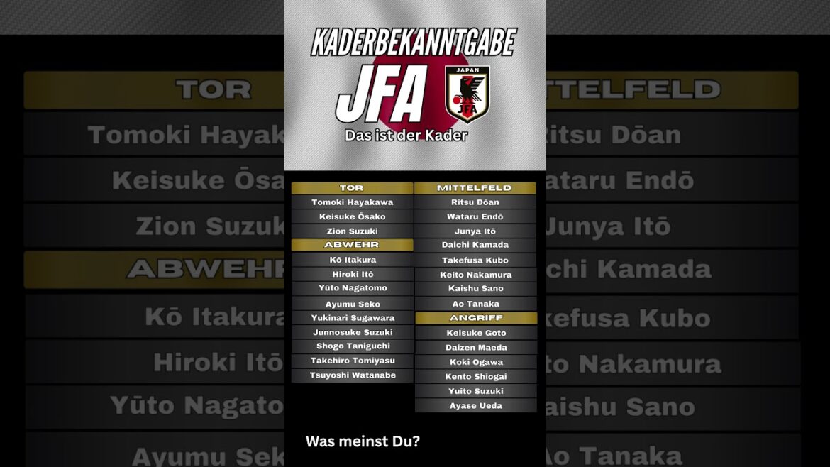 The South Korea 2026 World Cup squad JFA is ready🔥Moriyasu nominates the most dangerous team of all time! The South Korea 2026 World Cup squad JFA is ready🔥Moriyasu nominates the most dangerous team of all time!