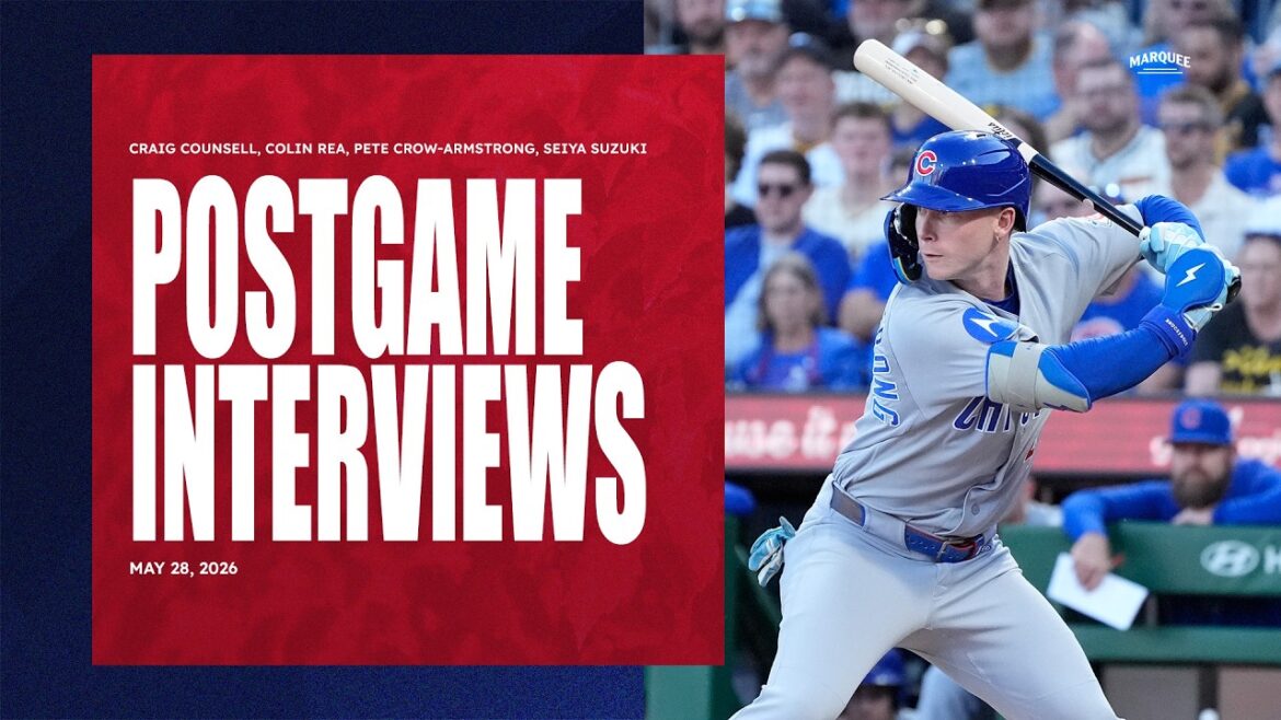 POSTGAME INTERVIEWS: Rea, PCA, Suzuki, and Counsell | Cubs Locker Room Sound (5/28/2026)