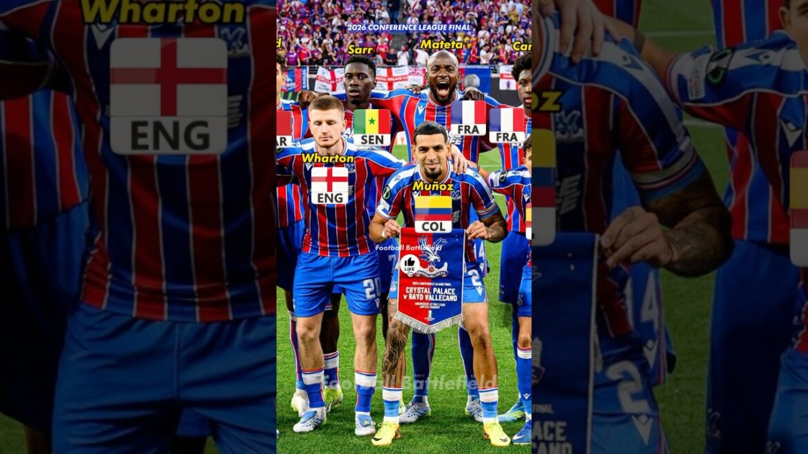 Crystal Palace squad vs Rayo Vallecano Final Conference League 2026🔥Nations❤️#footballshorts