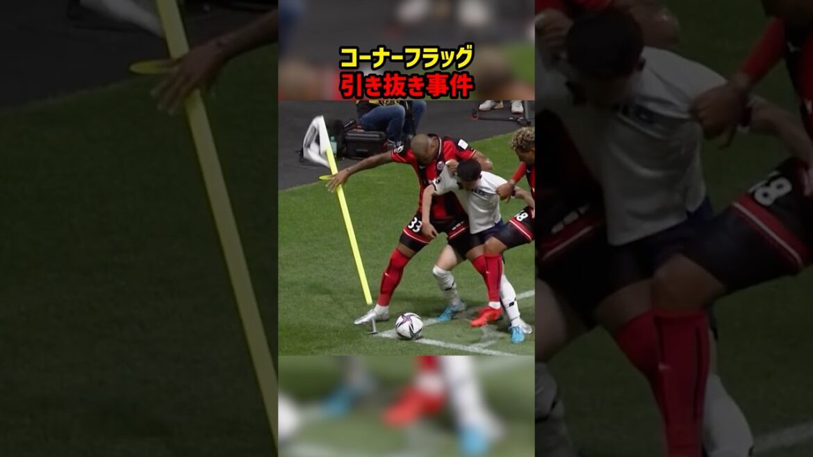 I pulled out the corner flag... #Hokkaido Consadole Sapporo #FC Tokyo #J League