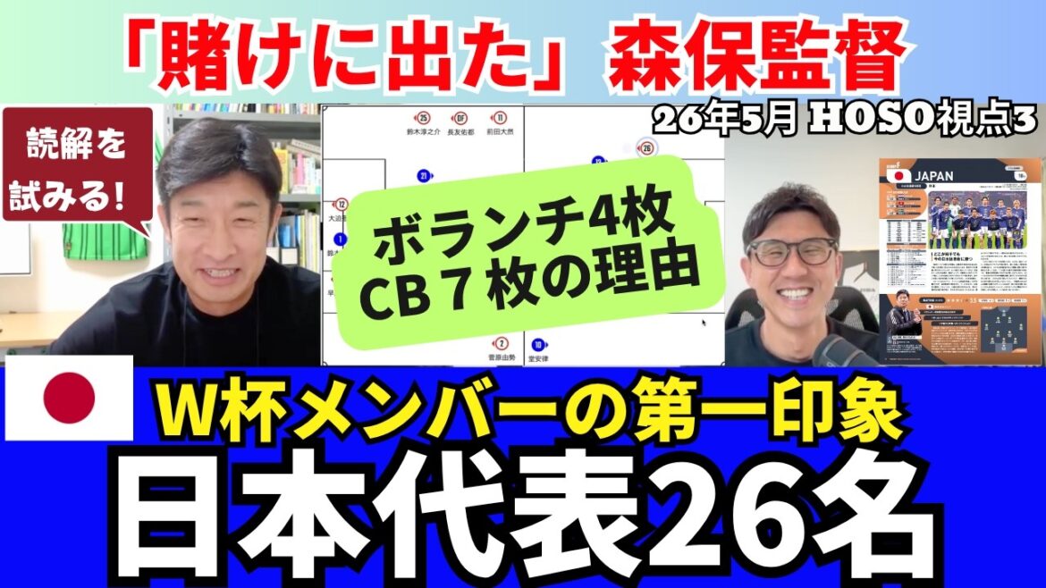 Understanding the 26 members of the Japanese national team for the World Cup. Reason for 4 volunteer cards. Director Moriyasu took a gamble. A left shadow person who is not selected by Mitoma. How to use Junya Ito, Kento Shiogai, and Keisuke Goto. |May 26 Katsuya Hosoe’s HOSO perspective 3 Understanding the 26 members of the Japanese national team for the World Cup. Reason for 4 volunteer cards. Director Moriyasu took a gamble. A left shadow person who is not selected by Mitoma. How to use Junya Ito, Kento Shiogai, and Keisuke Goto. |May 26 Katsuya Hosoe's HOSO perspective 3