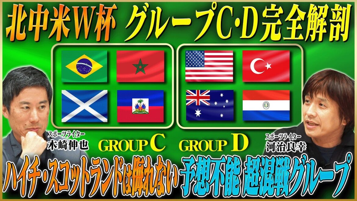 [North/Central America World Cup]Detailed analysis of Group C, which may face the Japanese national team, and Group D, a huge battle with a possibility of breaking through to four countries![Keita Suzuki x Shinya Kizaki x Yoshiyuki Kawaji]