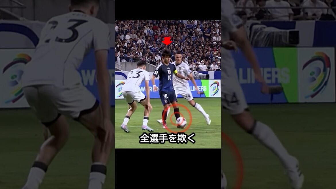 It's artistic! I want to see this collaboration between Japan national soccer team Takefusa Kubo and Kaishu Sano at the World Cup! #Soccer #Takefusa Kubo #Kaishu Sano