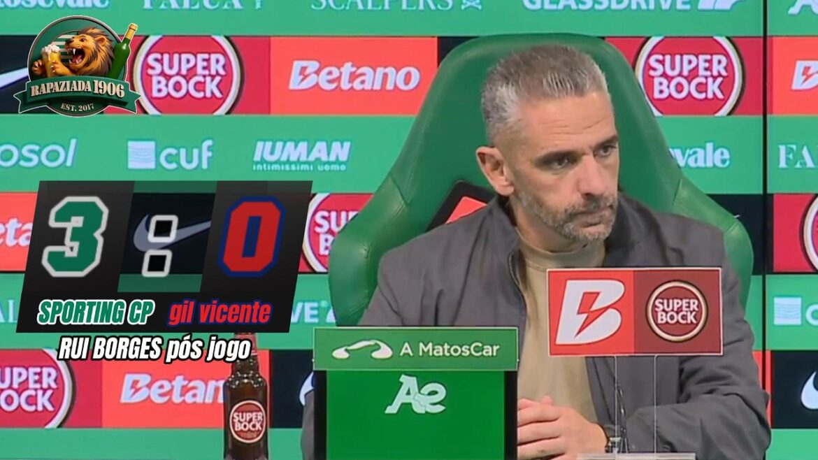 Rui Borges after the game SPORTING CP 3 x 0 gil vicente EMOTIVE farewell to Morita and Quenda 😢🔥