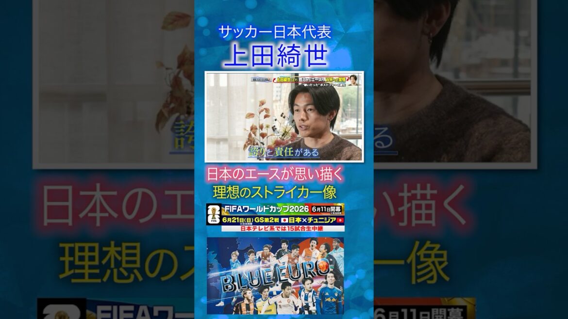 [Japan's Ace]What kind of striker does Kiyo Ueda envision? ｜Going to the FIFA World Cup 2026... Close look at the Japanese national soccer team ｜Going! Planning ~ BLUE EURO #shorts