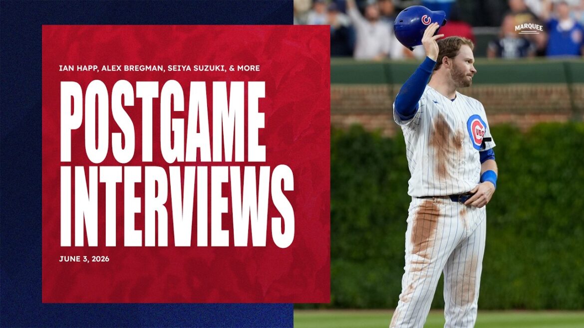 POSTGAME INTERVIEWS: Bregman, Suzuki, Happ & more | Cubs Locker Room Sound (6/3/2026)