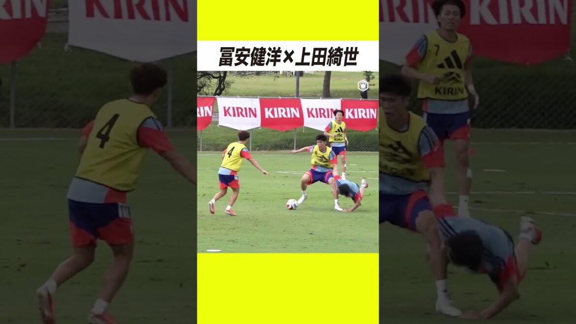 The exciting duel between Takehiro Tomiyasu and Kiyo Ueda🔥