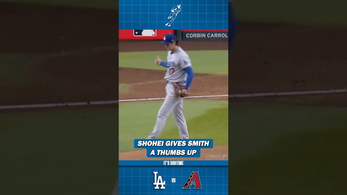 Shohei Gives Smith A Thumbs Up After Strikeout
