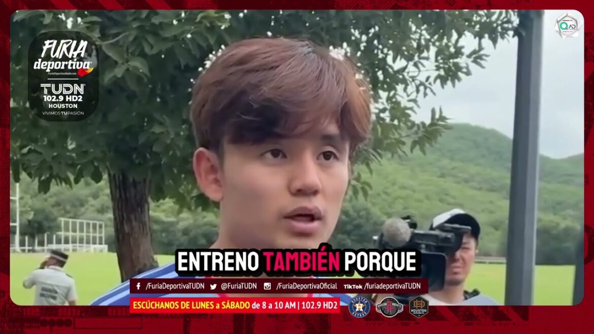 Takefusa Kubo and the change of courts to train in Monterrey. Takefusa Kubo and the change of courts to train in Monterrey.