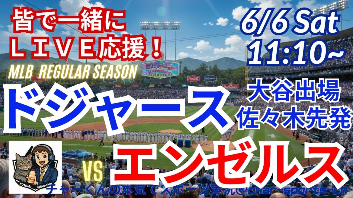 [Otani participates, Sasaki starts! Simultaneous viewing live support]Live live support of MLB Dodgers VS Angels in a radio style! #Ohtani home run #Shohei Ohtani #Dodgers #MLBLIVE #MLB Live #Baseball #mlb