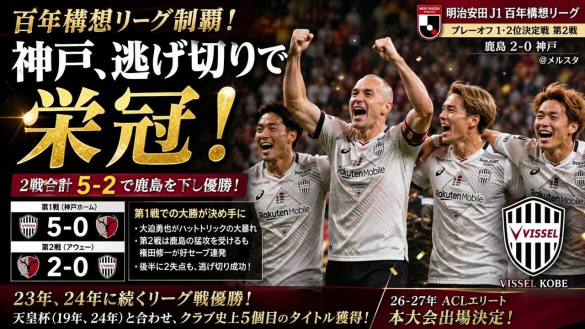 🏆⚽Kobe becomes the Centenary League Champion! 🎉🔥 Defeat Kashima with Osako’s dynamic savings! 👑 🏆⚽Kobe becomes the Centenary League Champion! 🎉🔥 Defeat Kashima with Osako's dynamic savings! 👑