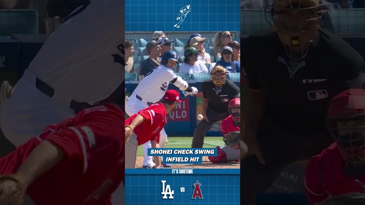 Shohei Ohtani Turns Check Swing Into Infield Hit