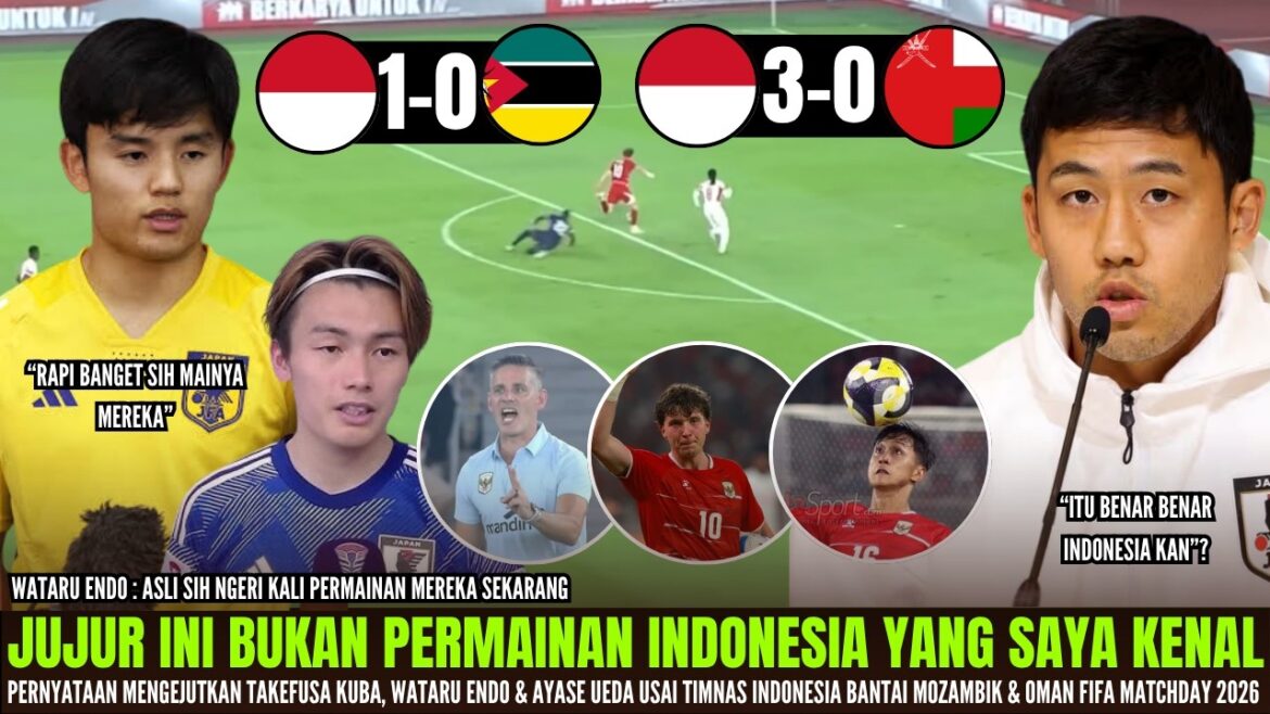 🔴SURPRISED! Takefusa Kubo, Wataru Endo & Ayase Ueda NGOMONG Gini Indonesian National Team Bantai Mozambique 1-0