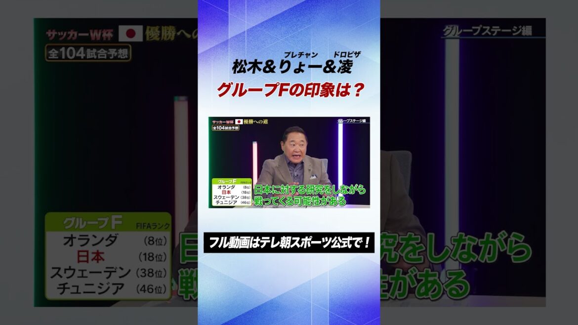 [World Cup Prediction]What is your impression of Group F? Yasutaro Matsuki collaborates with Prechan & Doro Pizza