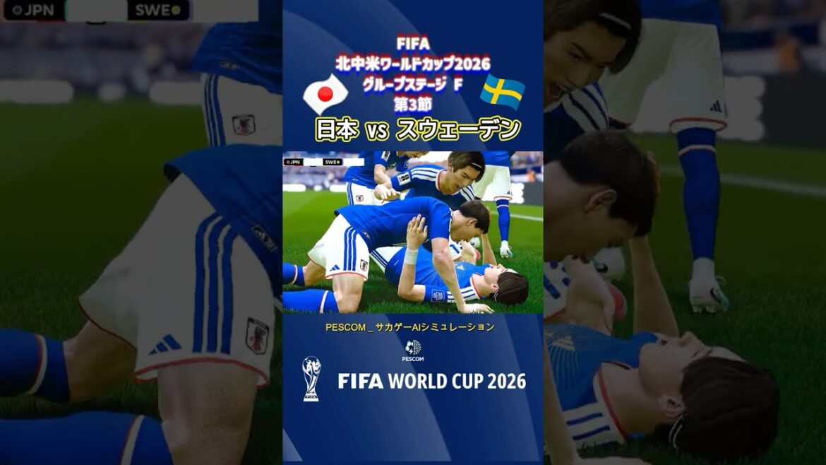 Kiyo Ueda[Japan x Sweden | Ai Simulation]2026 FIFA North and Central America World Cup Group F Round 3 | World Cup World Cup | J League | PES 2021 efootball