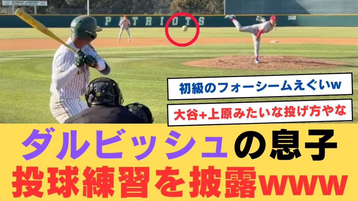 Darvish’s son shows off his pitching practice wwwwww Darvish's son shows off his pitching practice wwwwww