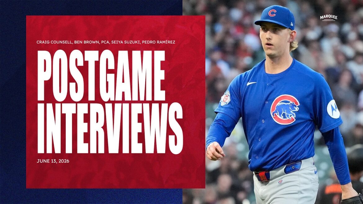 POSTGAME INTERVIEWS: Brown, PCA, Suzuki, Ramírez & Counsell | Cubs Locker Room Sound (6/13/2026) POSTGAME INTERVIEWS: Brown, PCA, Suzuki, Ramírez & Counsell | Cubs Locker Room Sound (6/13/2026)
