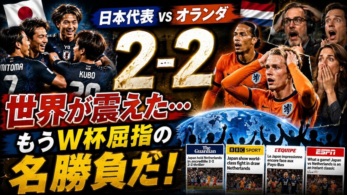 [Worldwide uproar]The impact of Japan vs. Netherlands 2 2 Fierce battle... ``It's already one of the best matches in the World Cup'' What are the real reactions of each country that shocked the world?