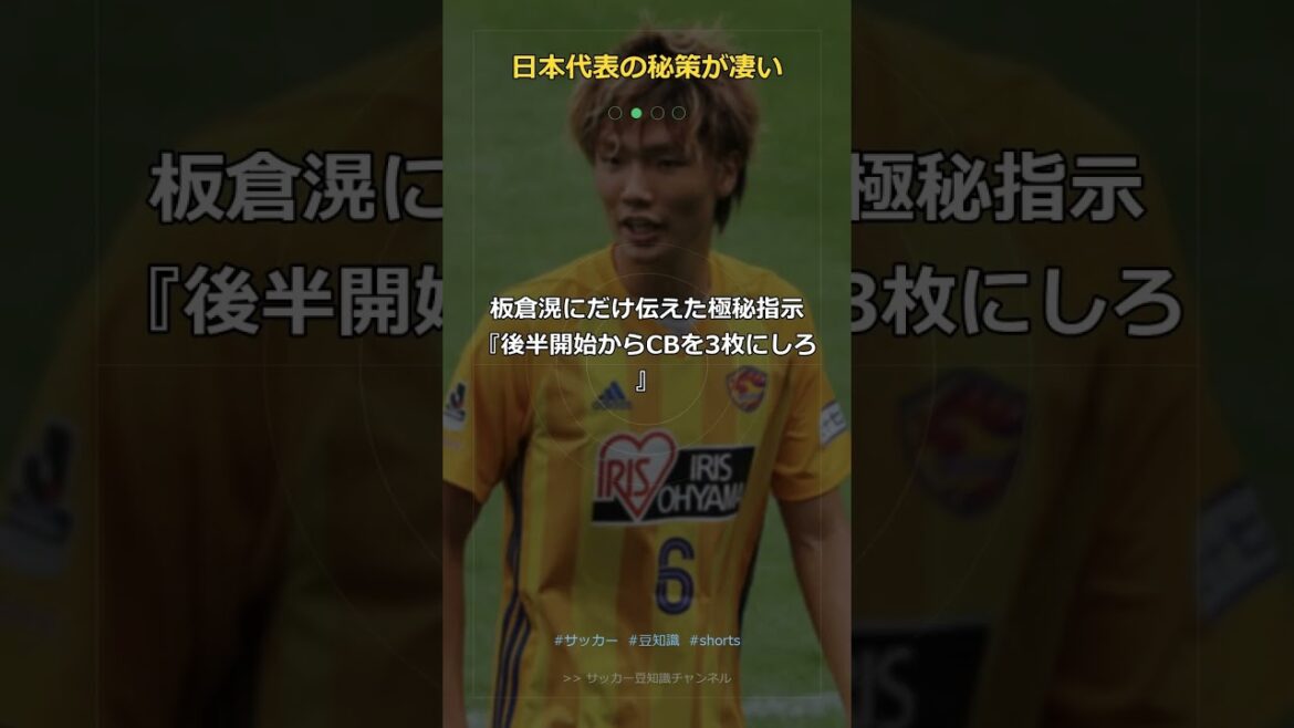 [Shocking]Top secret instructions that coach Moriyasu gave only to Akira Itakura during the match against Germany...The truth behind the secret plan that he had been preparing for half a year #Shorts