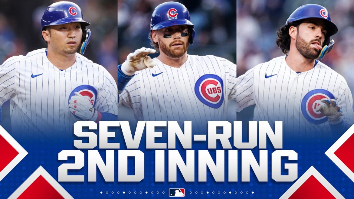 Cubs score SEVEN RUNS in the bottom of the 2nd inning! 🐻🔥 (Ft. Swanson, Suzuki, more!) Cubs score SEVEN RUNS in the bottom of the 2nd inning! 🐻🔥 (Ft. Swanson, Suzuki, more!)