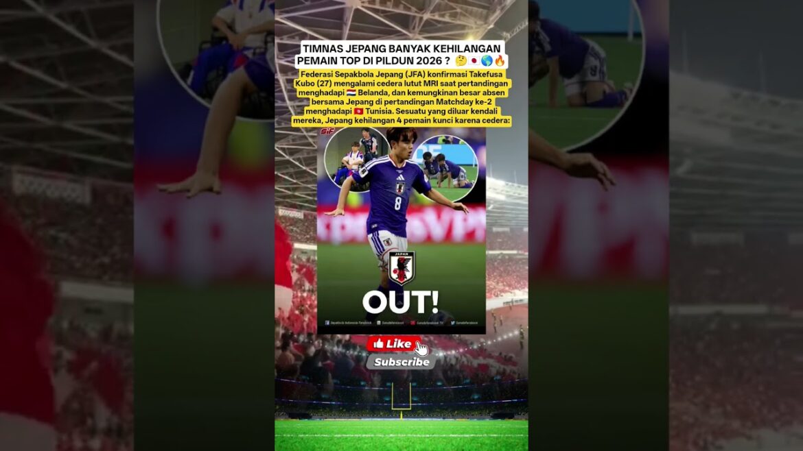 TAKEFUSA KUBO OUT OF THE WORLD CUP DUE TO INJURYπ€π―π΅ #timnasjepang #pialadunia2026 TAKEFUSA KUBO OUT OF THE WORLD CUP DUE TO INJURYπ€π―π΅ #timnasjepang #pialadunia2026