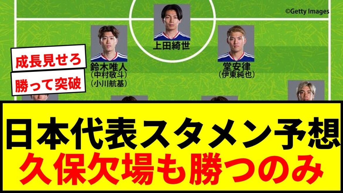 [Breaking News]Japan National Team announces projected starting lineup for match against Tunisia! Even though Takefusa Kubo is absent, Yuito Suzuki and Hiroshi Itakura will be selected based on the assumption that they will be pushed forward.