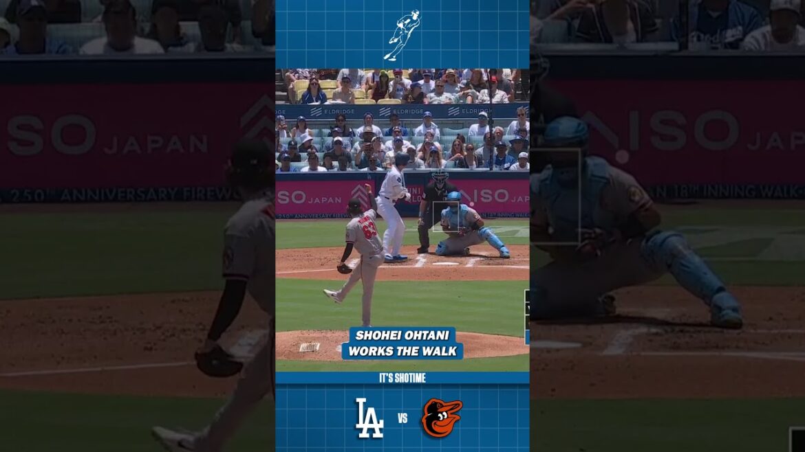 Shohei Ohtani Draws Leadoff Walk