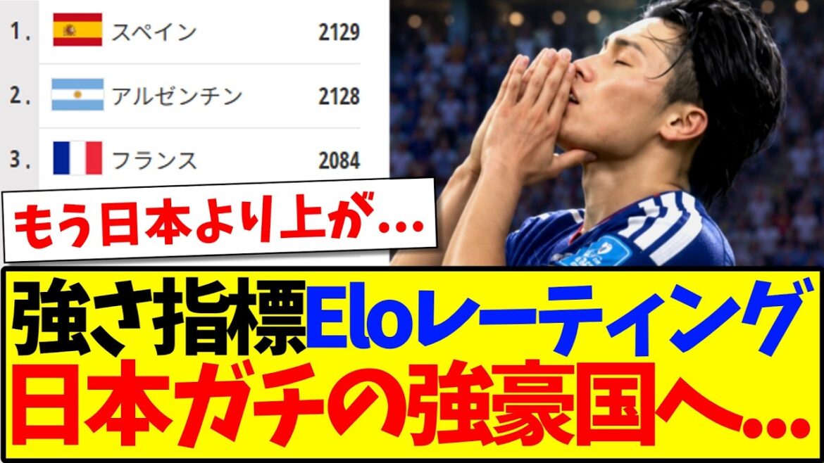 [Powerful]Strength index Elo rating, the latest ranking of the Japanese representative is here! ! !