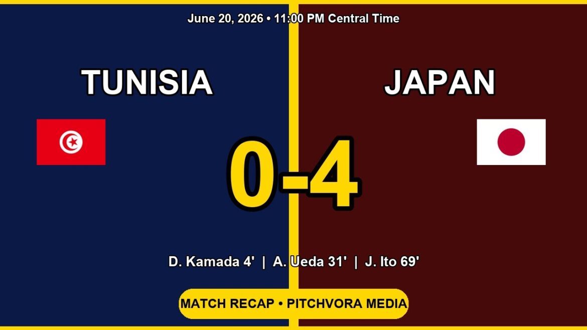 FULL MATCH RECAP: Tunisia vs Japan 0-4 | FIFA World Cup 2026 FULL MATCH RECAP: Tunisia vs Japan 0-4 | FIFA World Cup 2026
