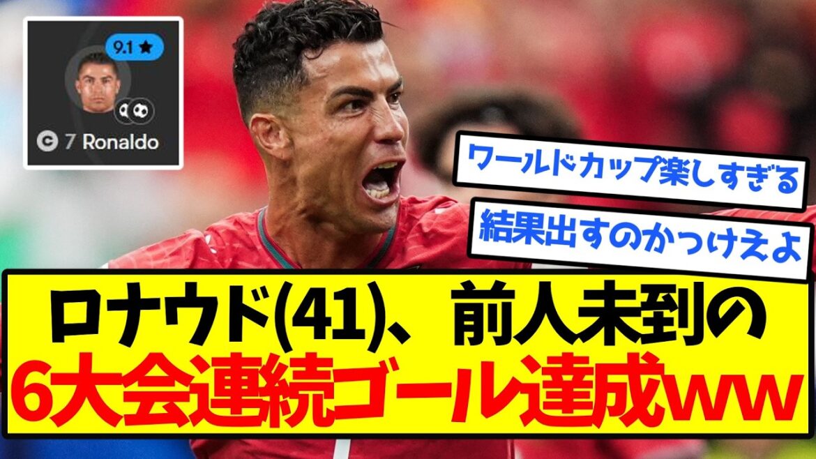 [Full awakening]Ronaldo (41) achieves an unprecedented goal in 6 consecutive tournaments lol
