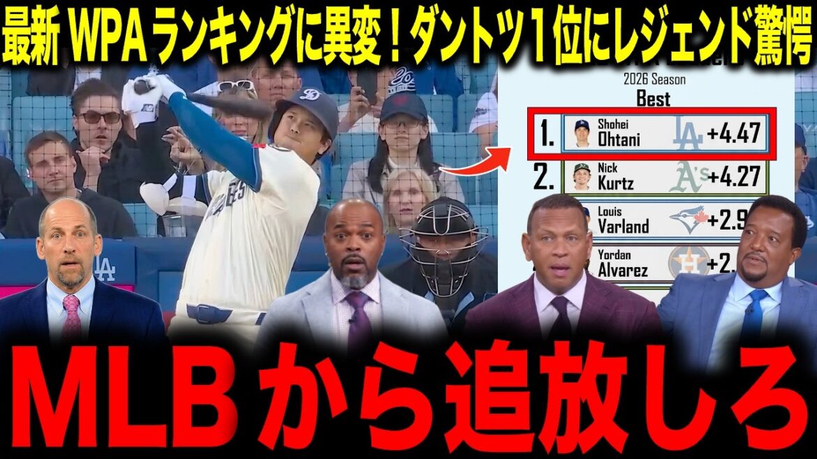 [Shohei Otani]Something strange in the latest WPA ranking! Legend shocked to be ranked No. 1 by far: ``Expel him from MLB''
