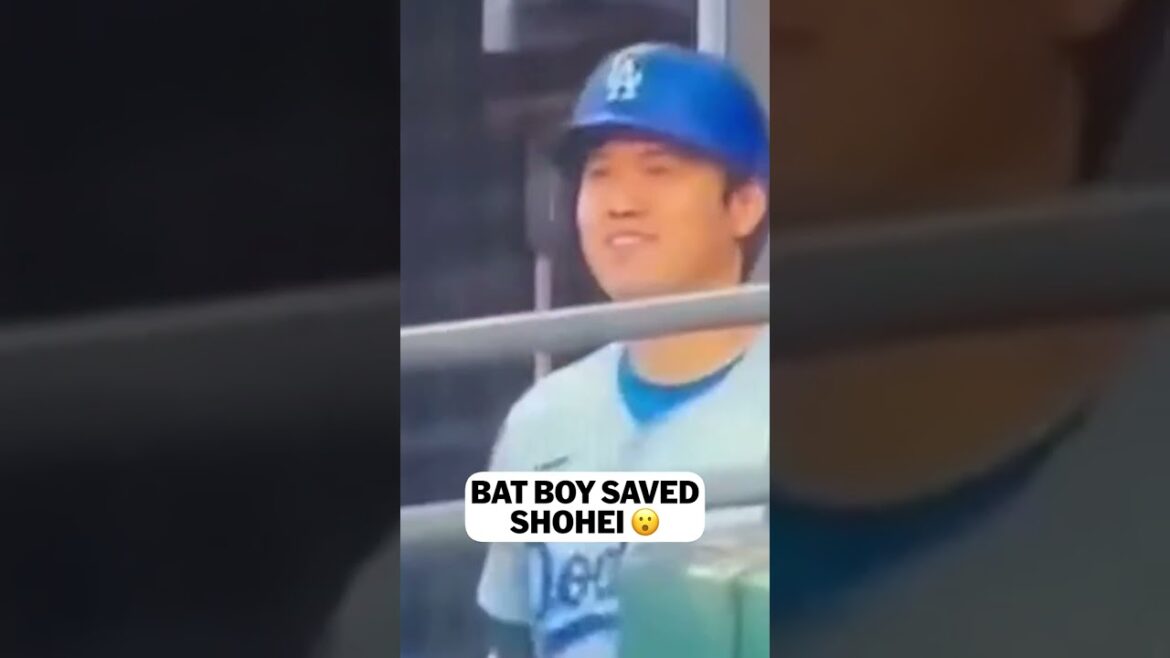 The Dodgers bat boy saved Shohei Ohtani with his quick reflexes & acted like it was no big deal 😯