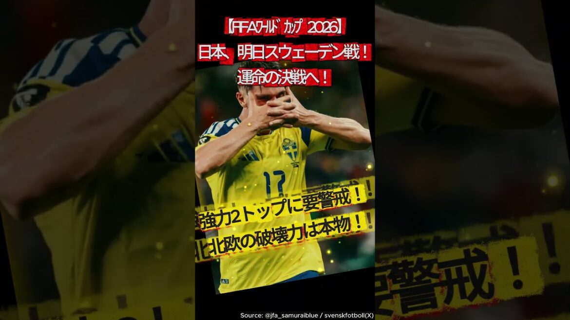 [FIFA World Cup 2026]Japan national team will play against Sweden tomorrow! The most important thing to get through the group stage!