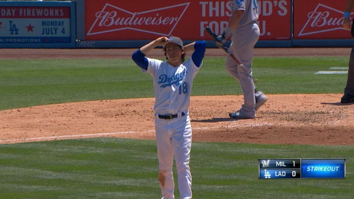 MIL@LAD: Maeda strikes out eight over 6 1/3 innings