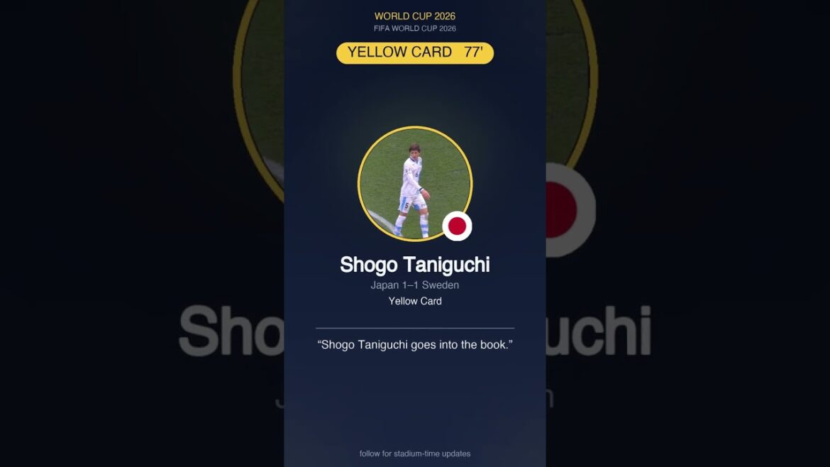 YELLOW CARD 77' | Japan 1-1 Sweden #WorldCup2026 #Shorts